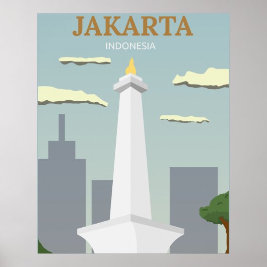 Jakarta, Indonesië,  reistoiland Poster (Voorkant)