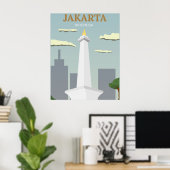 Jakarta, Indonesië,  reistoiland Poster (Thuiskantoor)