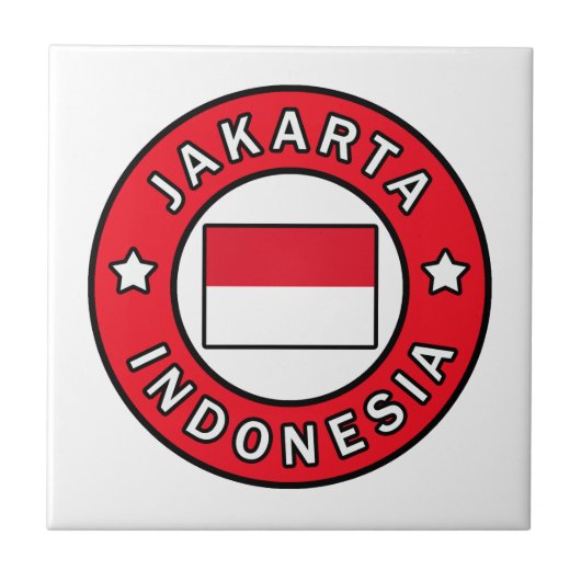 Jakarta Indonesië Tegeltje (Voorkant)