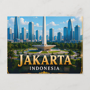 Jakarta Indonesië Tropische Hoofdstad 📍 Briefkaart