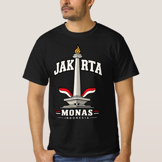 Jakarta Monas Indonesië T-shirt (Voorkant)