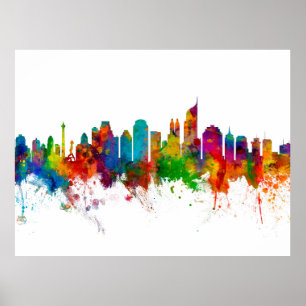 Jakarta Skyline Indonesië Poster