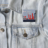 Jakarta stad vierkante button 5,1 cm (In situ)