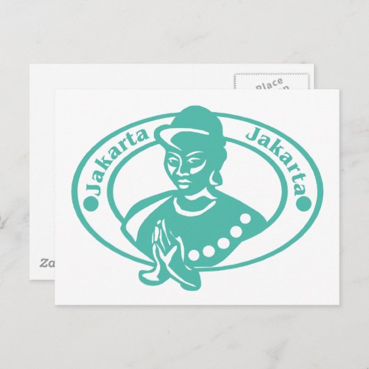 Jakarta Stamp Briefkaart (Voorkant / Achterkant)