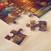 Jakarta Straat Koffie Shop  Legpuzzel (Zijkant)