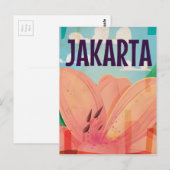 Jakarta Vintage Reisposter Briefkaart (Voorkant / Achterkant)