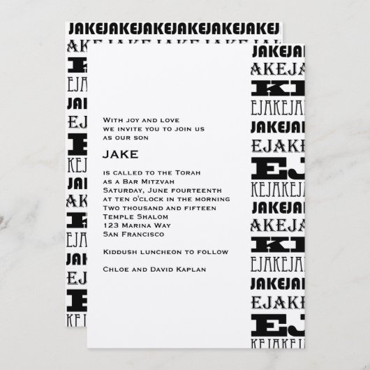 Jake Custom Kaart (Voorkant / Achterkant)