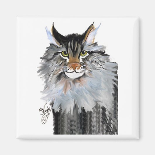 Jake de maine coon magneet (Voorkant)
