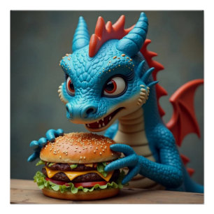 Jake Dragons Burgerposter Perfect Poster
