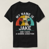 JAKE Gift Name Personalized Funny Gaming Geek Birt T-shirt (Design voorkant)