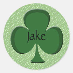 Jake Lucky Irish Shamrock Sticker