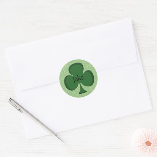 Jake Lucky Irish Shamrock Sticker (Envelop)