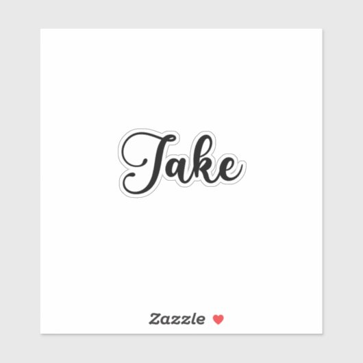 Jake Name - handgeschreven kalligrafie Sticker (Vel)