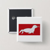 Jake Seal Vierkante Button 5,1 Cm (Voorkant /achterkant)