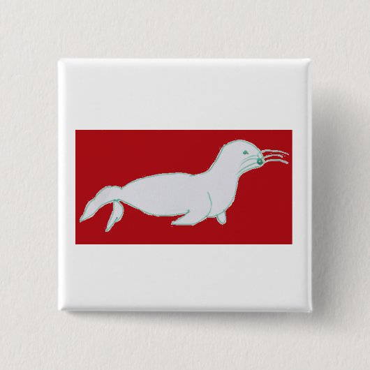Jake Seal Vierkante Button 5,1 Cm (Voorkant)