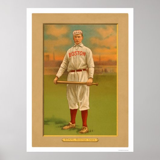 Jake Stahl Red Sox Baseball 1911 Poster (Voorkant)