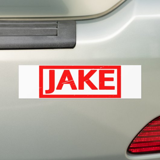 Jake Stamp Bumpersticker (Op auto)