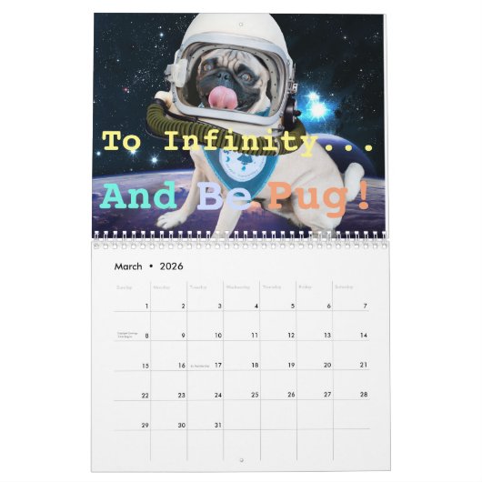 Jake the Adventure Pug 2016 Calendar Kalender (Mar 2026)