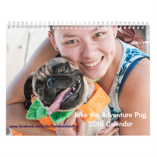 Jake the Adventure Pug 2016 Calendar Kalender (Hoes)