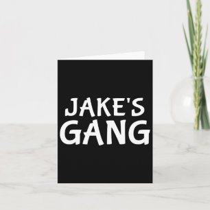 Jake's Bende Voornaam Jake Bachelor Party Wedding Kaart