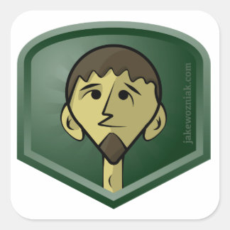 JakeWozniak.com Vierkante Sticker