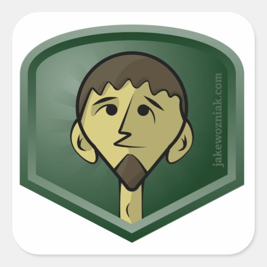 JakeWozniak.com Vierkante Sticker (Voorkant)