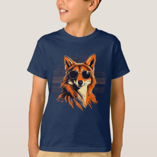 Jakhals met zonnebril in de zonsondergang cadeau i t-shirt