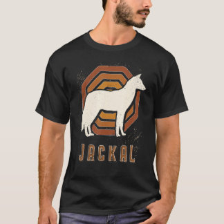 Jakhals Vintage Retro Klassieke Dierenliefde T-shirt