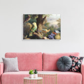 Jakob Bogdani Birds and Fruit in a Landscape Canvas Afdruk (Insitu (Woonkamer))