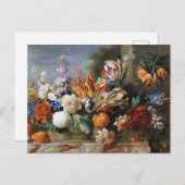 Jakob Bogdani Tulips Peonies en andere bloemen Briefkaart (Voorkant / Achterkant)