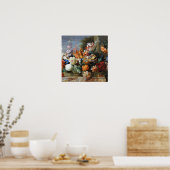 Jakob Bogdani Tulips Peonies en andere bloemen Poster (Keuken)