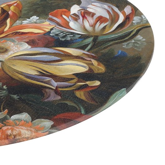 Jakob Bogdani Tulips Peonies en andere bloemen Snijplank (Hoek)