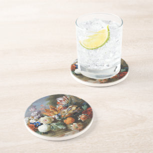 Jakob Bogdani Tulips Peonies en andere bloemen Zandsteen Onderzetter