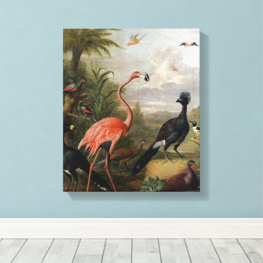  Jakob Bogdani Vogels in een landschap Canvas Afdruk (Insitu (Houten vloer))