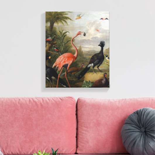  Jakob Bogdani Vogels in een landschap Canvas Afdruk (Insitu (Woonkamer))