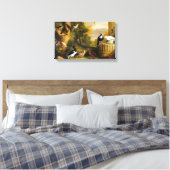  Jakob Bogdani Vogels in een landschap Canvas Afdruk (Insitu (Slaapkamer))