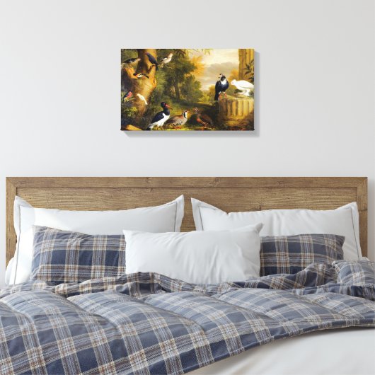  Jakob Bogdani Vogels in een landschap Canvas Afdruk (Insitu (Slaapkamer))