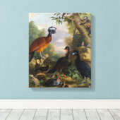  Jakob Bogdani vogels in een landschap Canvas Afdruk (Insitu (Houten vloer))