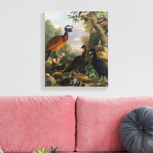  Jakob Bogdani vogels in een landschap Canvas Afdruk (Insitu (Woonkamer))