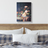 Jakob Bogdany A Dish of Peaches and Plums on a Mar Canvas Afdruk (Insitu (Slaapkamer))