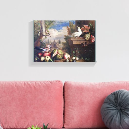 Jakob Bogdany Birds and Fruit in een landschap met Canvas Afdruk (Insitu (Woonkamer))