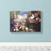 Jakob Bogdany Birds and Fruit in een landschap met Canvas Afdruk (Insitu (Houten vloer))