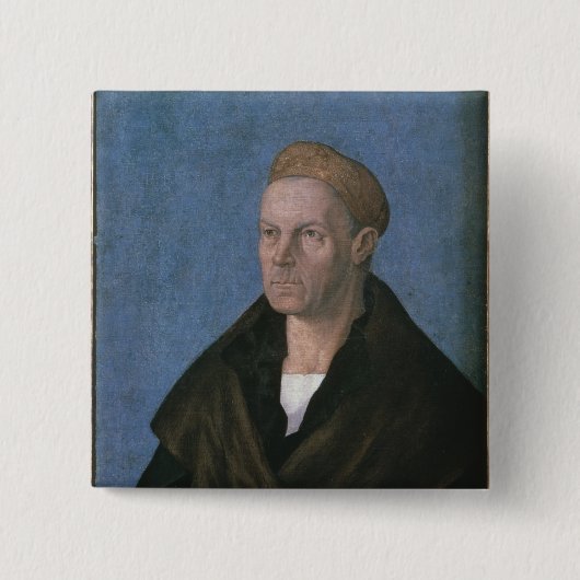 Jakob Fugger, de Rich Vierkante Button 5,1 Cm (Voorkant)