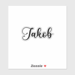 Jakob Naam - Handgeschreven kalligrafie Sticker