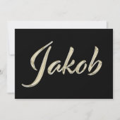 Jakob Name white gold Handwriting Karte Kaart (Voorkant)