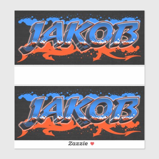 Jakob Vorname Name Graffiti Aufkleber Sticker (Vel)