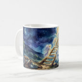 Jakobs Ladder. Religieuze Geschenken Koffiemok (Voorkant links)