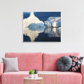 Jakobshavn Glacier Disko Bay Ilulissat, Groenland Canvas Afdruk (Insitu (Woonkamer))