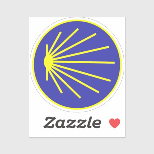 Jakobsweg Pilgermuschel Sticker (Vel)