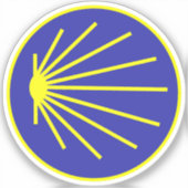 Jakobsweg Pilgermuschel Sticker (Voorkant)